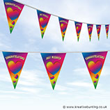 Pride wedding day bunting rainbow design