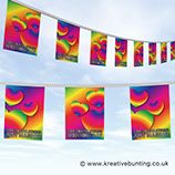 Wedding Day Pride Bunting Rainbow Hearts