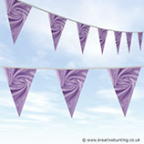 Violet wedding reception bunting velvet design